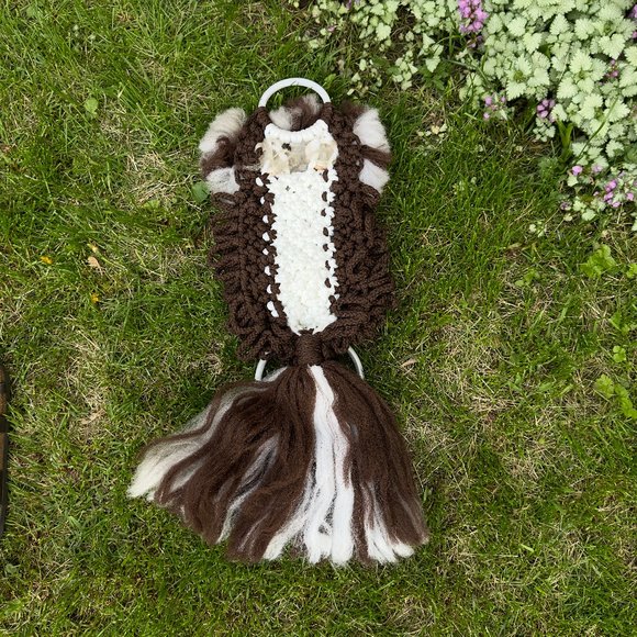 Vintage macrame owl - Picture 2 of 4